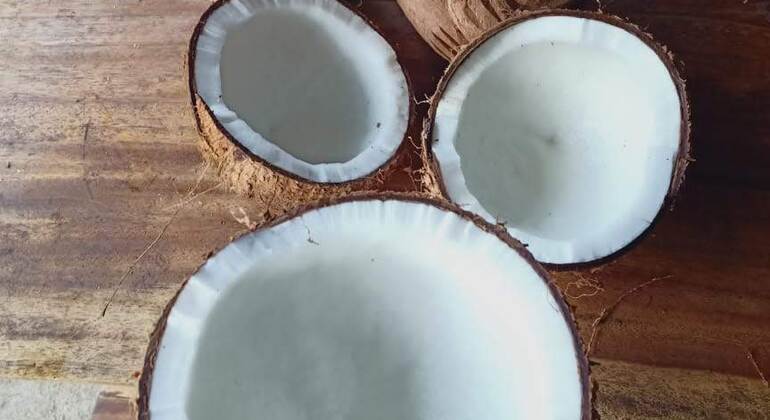Preparare l'olio di cocco tradizionale di Bali con una famiglia balinese