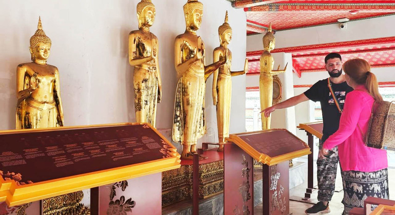 Marché des temples et dégustation de produits alimentaires à Bangkok