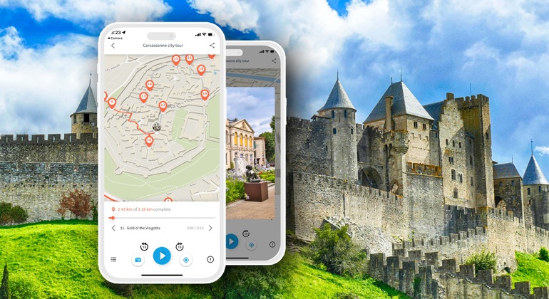 Audio Guide App: Stadtrundgang durch die mittelalterliche Stadt Carcassonne