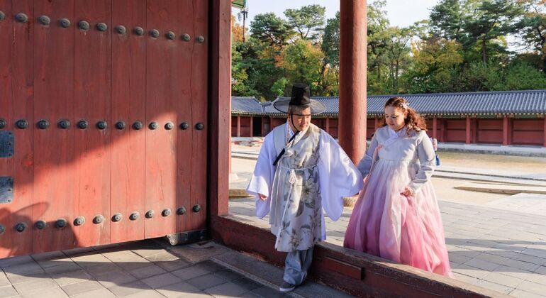 Seoul Hanbok Fotografie im Gyeongbokgung Palast