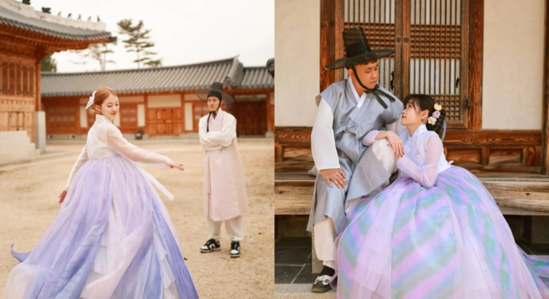 Seoul Hanbok Fotografie im Gyeongbokgung Palast