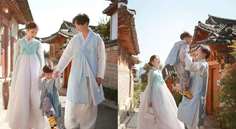 Seoul Hanbok Fotografie im Gyeongbokgung Palast
