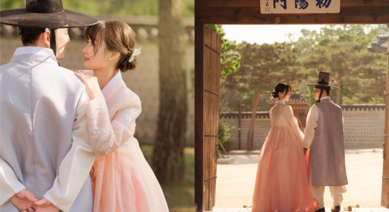 Seoul Hanbok Fotografie im Gyeongbokgung Palast