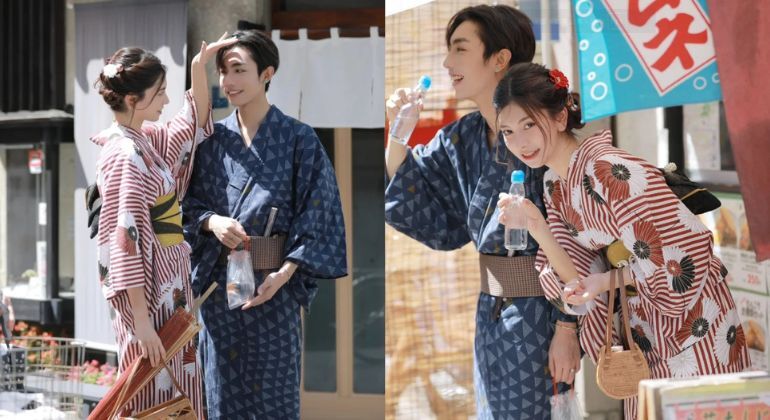 Tokyo Senso-ji Temple Kimono et photographie décontractée