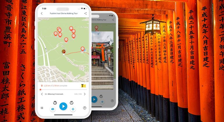 Audio Guide App: Kyoto, Fushimi Inari Taisha Rundgang