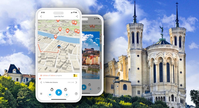 Audioguide-App: Lyon Stadtrundgang