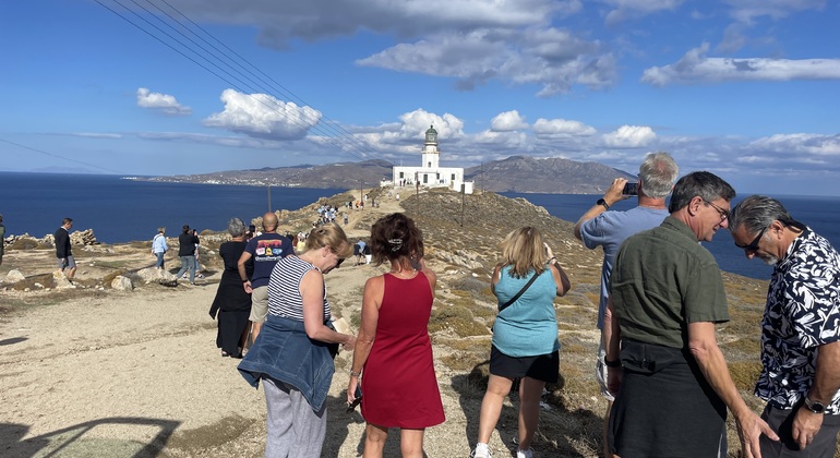 Excursión privada de cuatro horas en furgoneta de lujo por los lugares más destacados de Mykonos
