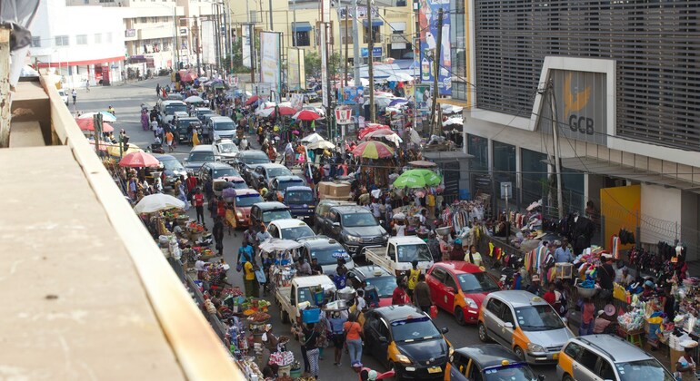 Marché Makola et art : Visite à pied du centre d'Accra