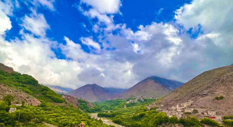 Tour da Marrakech alle montagne dell'Atlante: Escursione, cascata e pranzo berbero