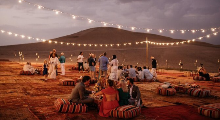 Cena en el desierto de Agafay con música en directo desde Marrakech