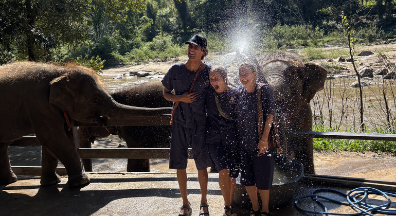 Ethisches Elefanten-Schutzgebiet: Bambus-Rafting & Klebriger Wasserfall