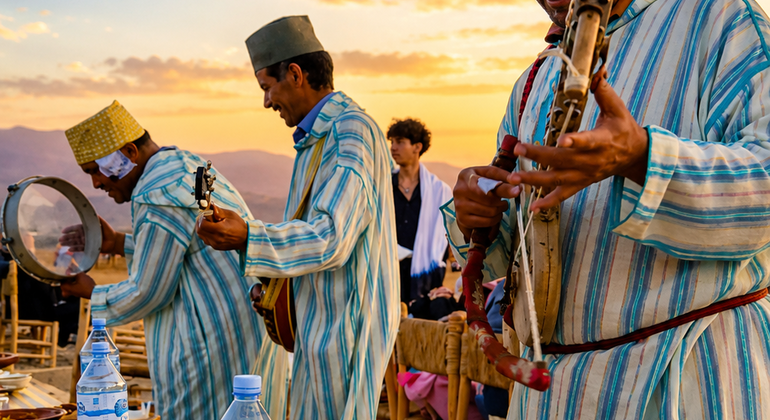 Ab Marrakesch: Abendessen unter dem Sternenhimmel in der Agafay-Wüste mit Unterhaltungsprogramm