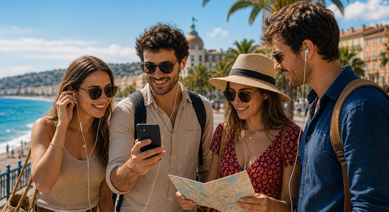 Halbgeführte Tour durch die Altstadt von Nizza mit Schatzsuche und Audioguide