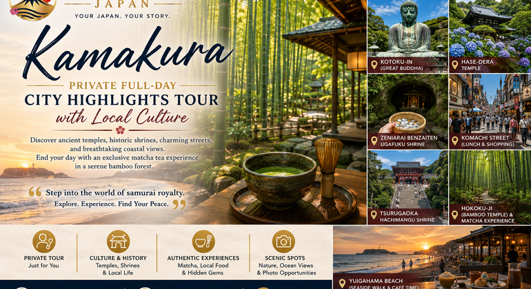Tokio: Excursión de un día a Kamakura y Enoshima con entradas a los templos incluidas