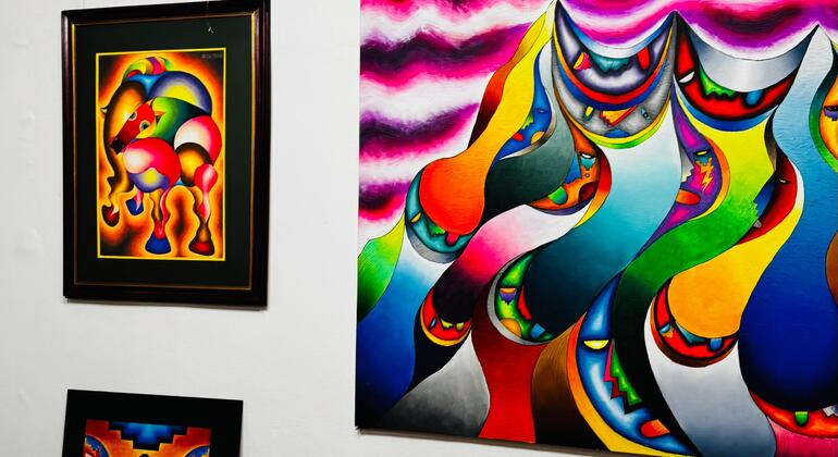 Espectáculo de lucha libre de las cholitas y visita a la galería de arte