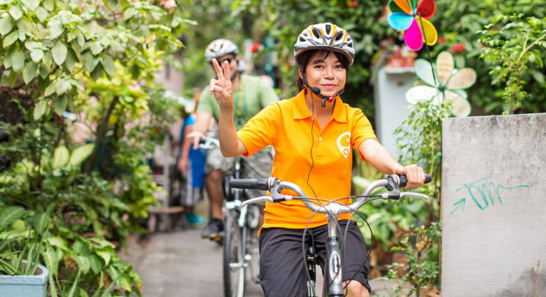 Go Pink - Bangkok Chinatown Tour mit dem Fahrrad