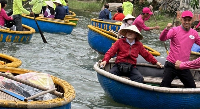 Hoi An: Bamboo Basket Boat Experience auf dem Thu Bon Fluss